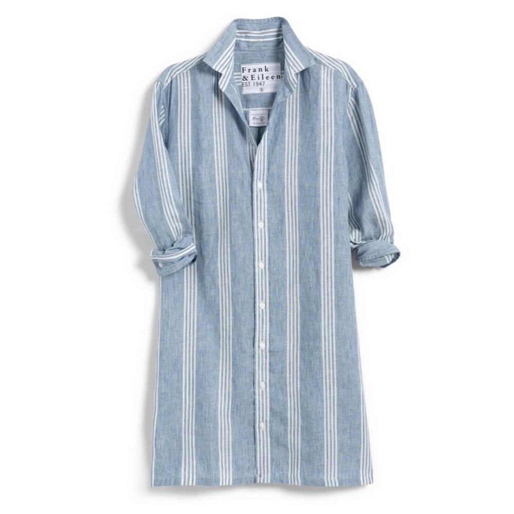 Frank & Eileen Hunter Classic Linen Shirtdress small - Picture 3 of 9